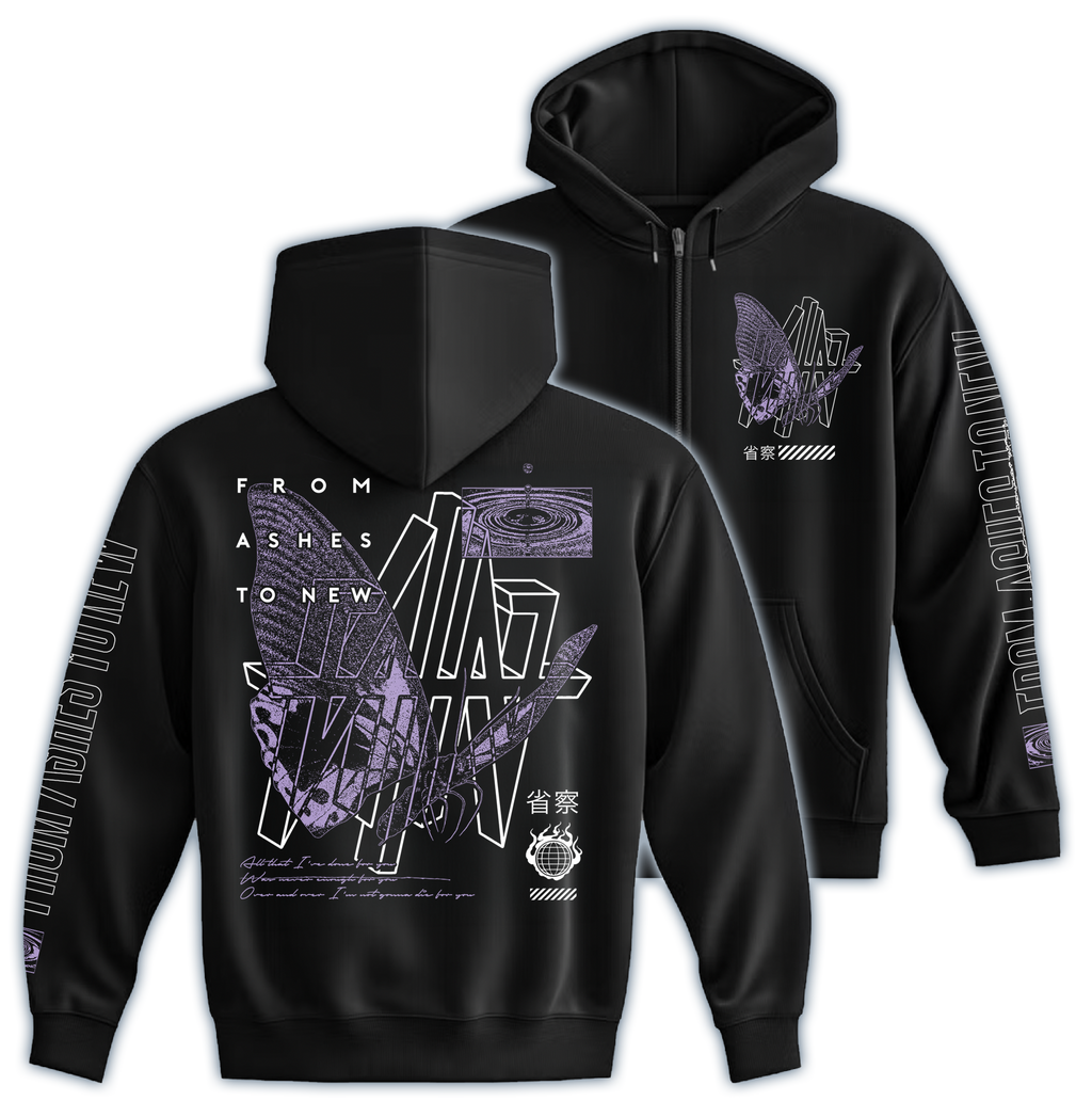 Butterfly Zip-up Hoodie